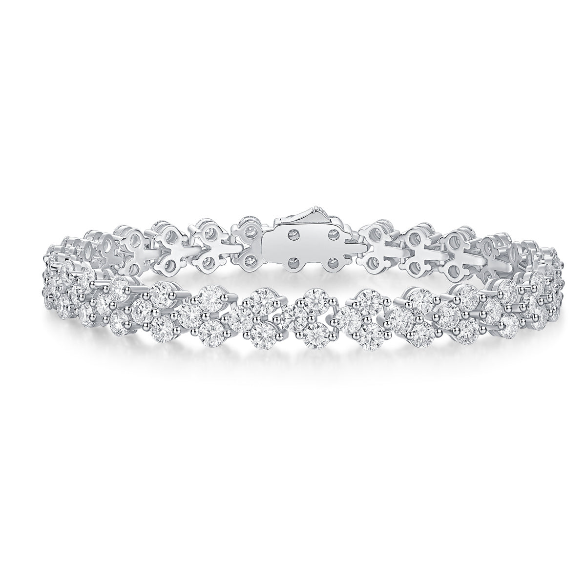 Elegant Silver Diamond Bracelet