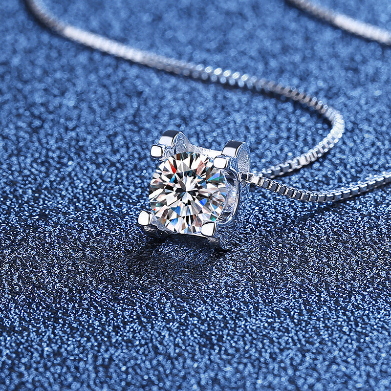 Women's Silver Bullhead Charm Necklace