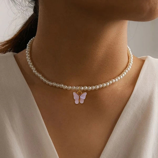 Women’s Opal and Pearl Bow Necklace