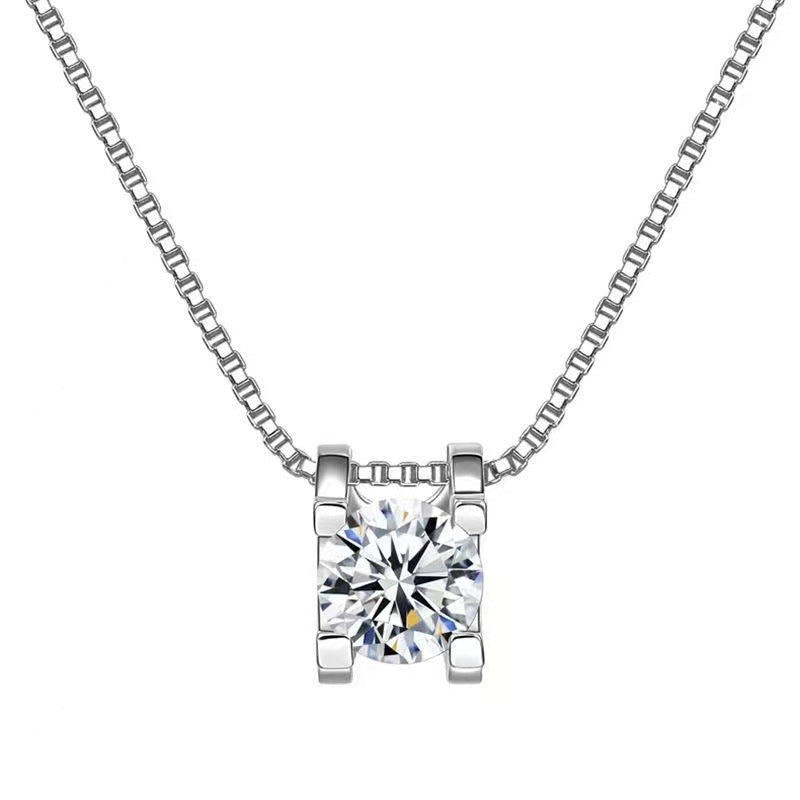 Women's Silver Bullhead Charm Necklace