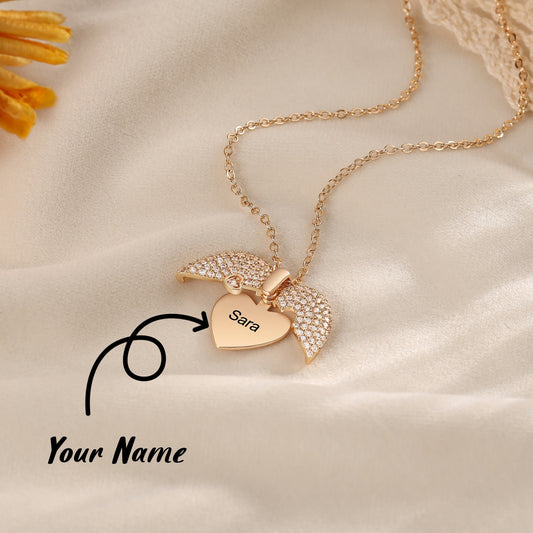 Engraved Heart Pendant for Mom & Grandma