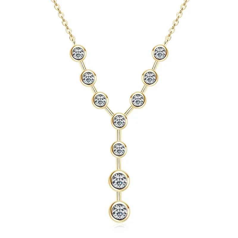 Elegant Sterling Silver Y Necklace