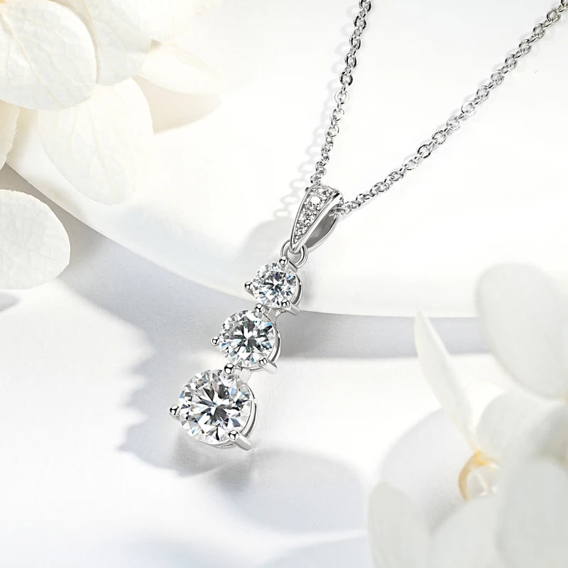 18K Gold Plated D Color Moissanite Necklace