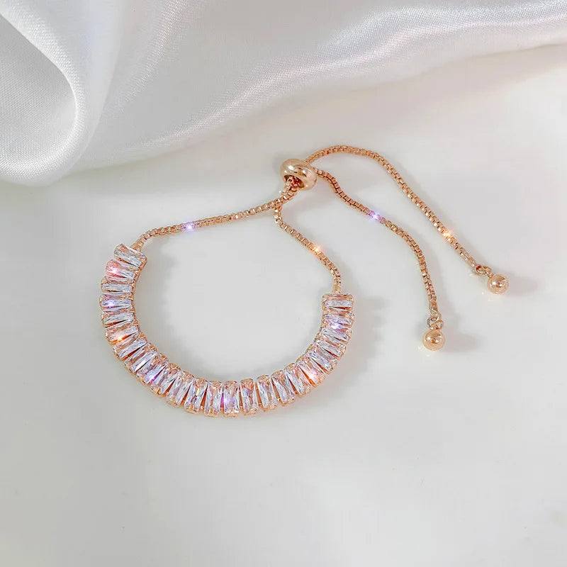 Gold-Plated Rhinestone Bracelet