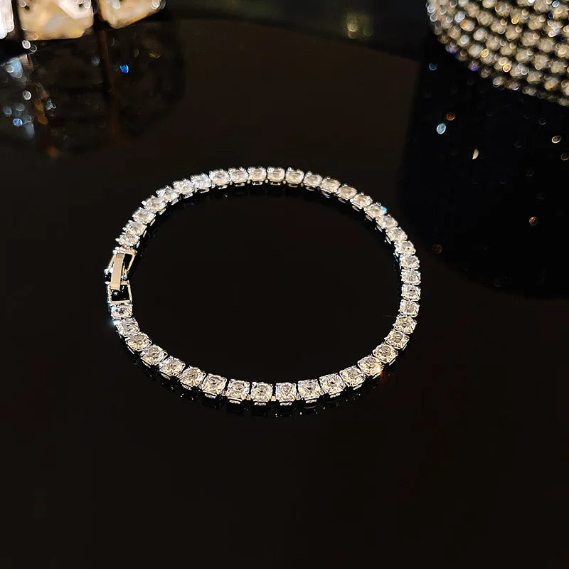 Gold-Plated Rhinestone Bracelet