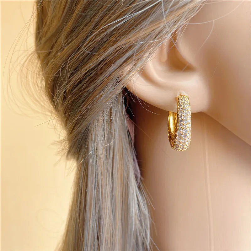 Elegant Gilded Hoop Earrings