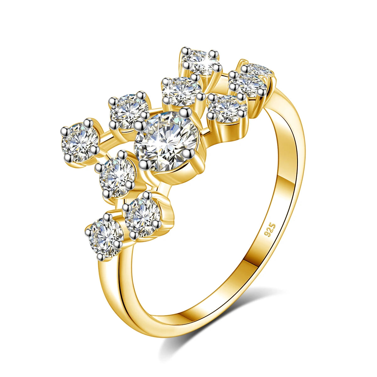 Sterling Silver Moissanite Infinity Engagement Ring