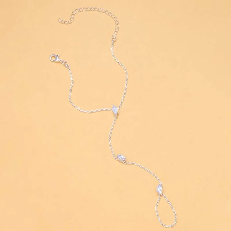Simple Crystal Finger Bracelet