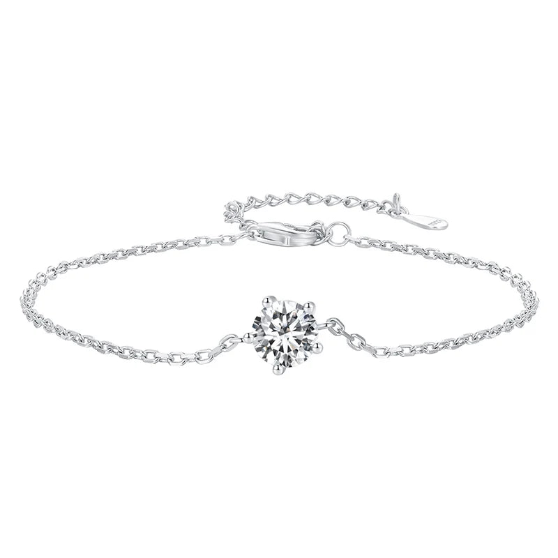 Moissanite Charm Bracelet for Women