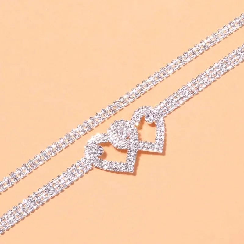 Crystal Heart Anklet