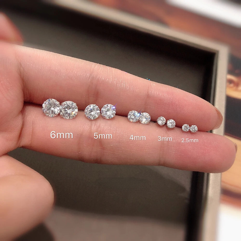 Sterling Silver Dainty Crystal Studs for Women