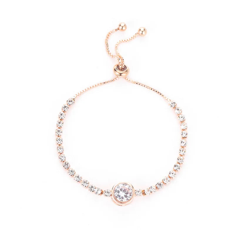 Gold-Plated Rhinestone Bracelet