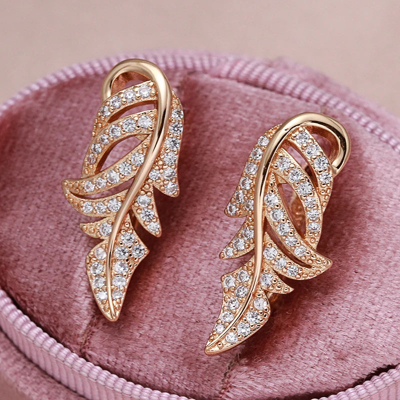 Rose Gold Textured Hoop Earrings