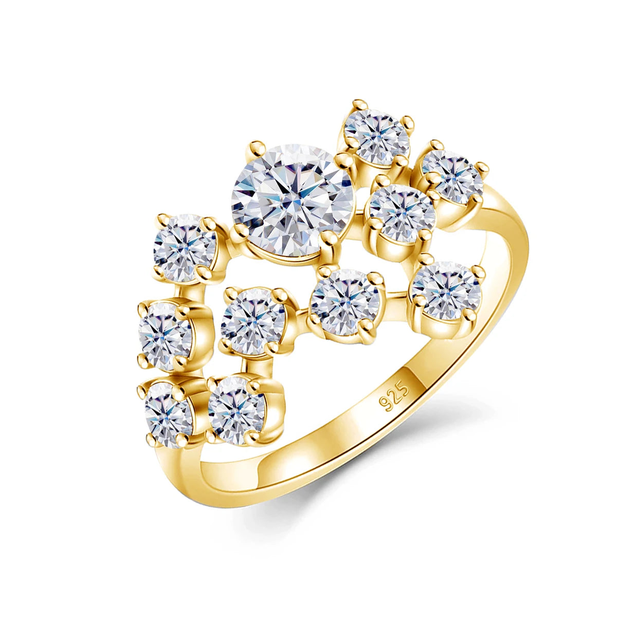 Sterling Silver Moissanite Infinity Engagement Ring