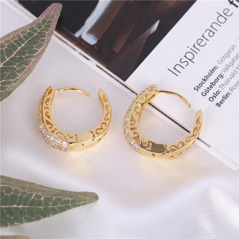 Elegant Gilded Hoop Earrings