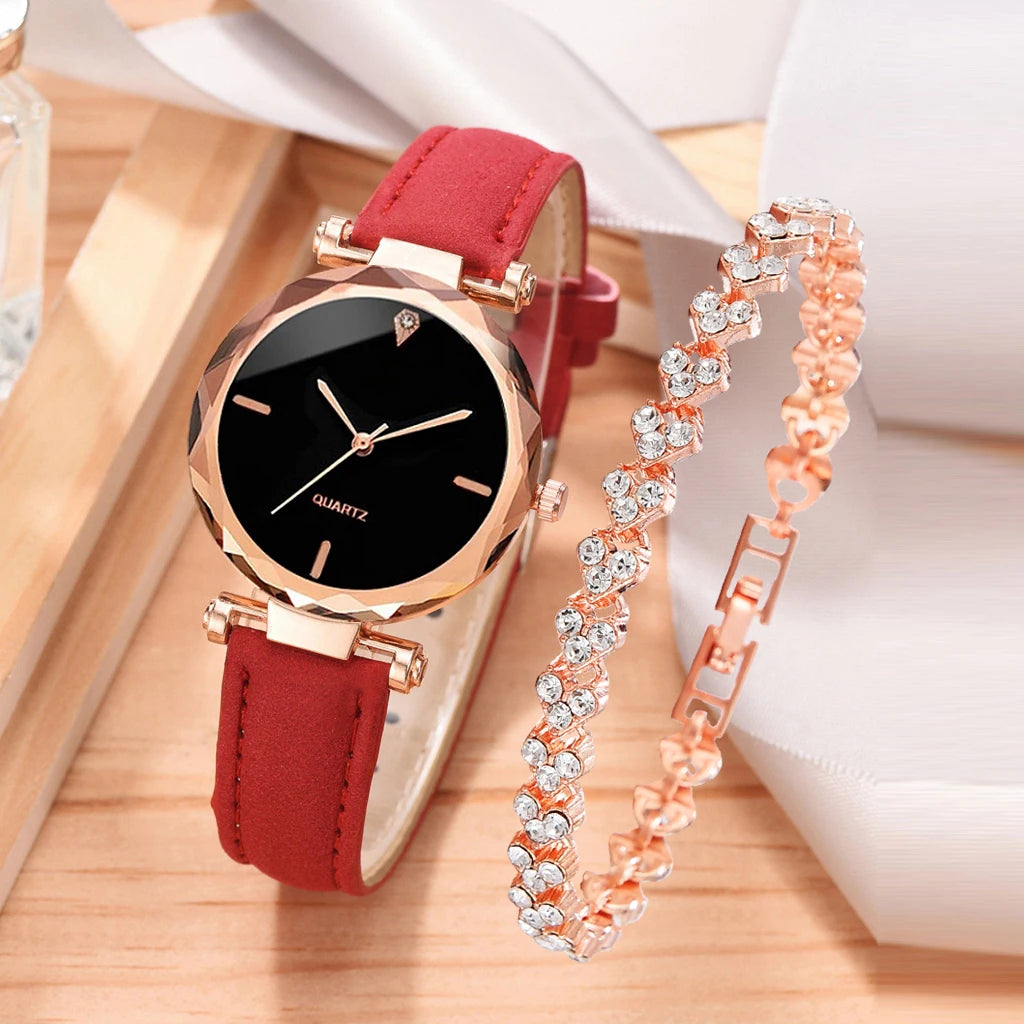 Luxury Ladies' Quartz Watch with Rhinestone Bracelet