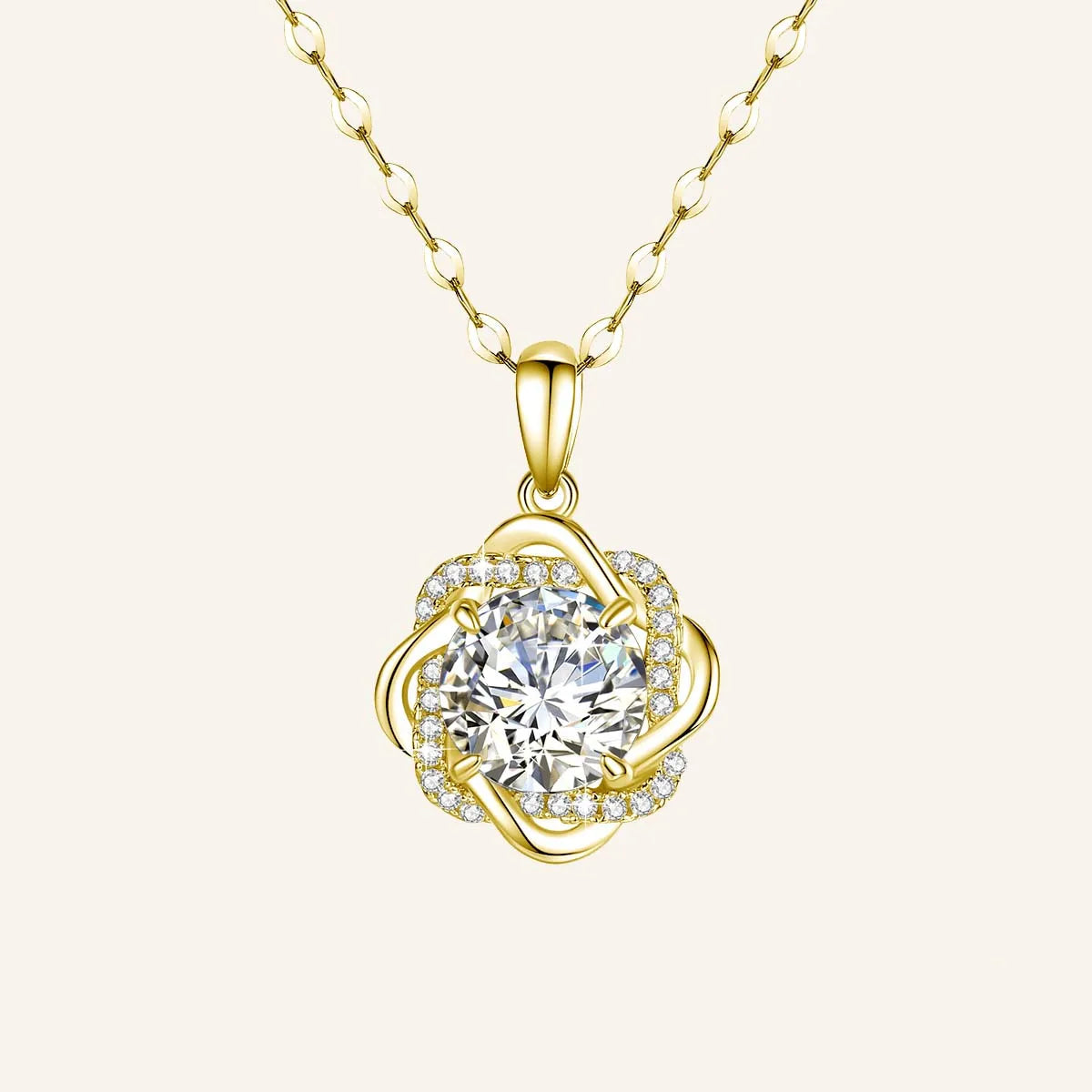 14K Gold Flower Necklace