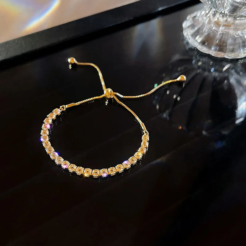 Gold-Plated Rhinestone Bracelet