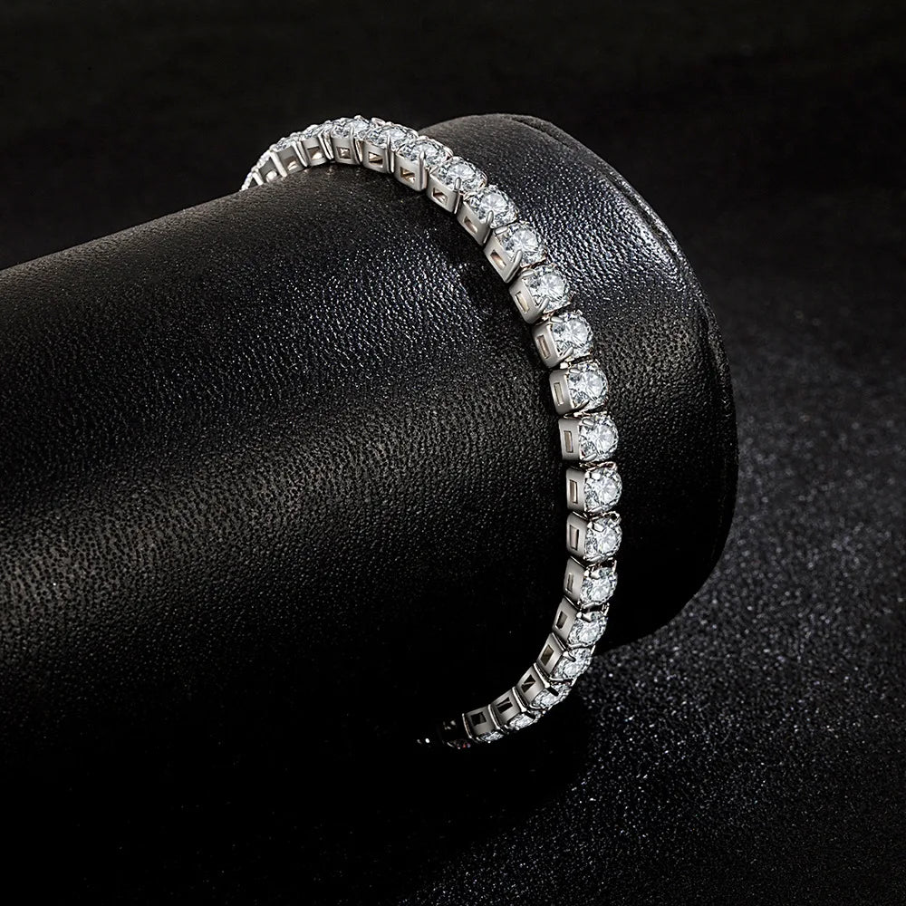 Elegant Silver CZ Bracelet