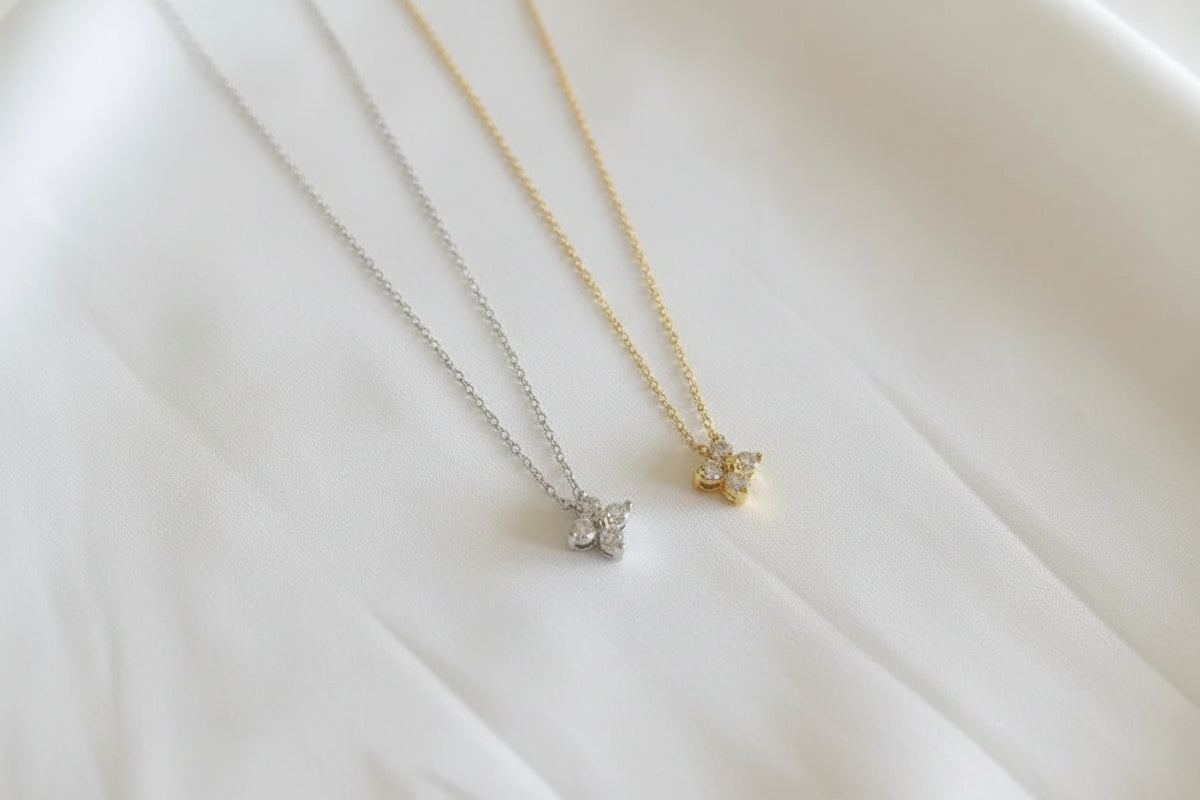 Women's 925 Sterling Silver Sparkle Necklace
