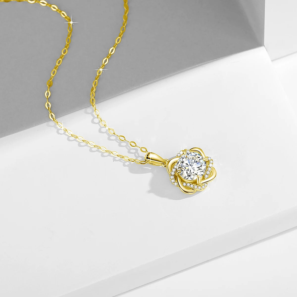 14K Gold Flower Necklace