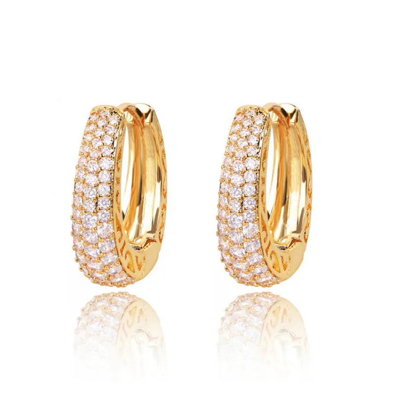 Elegant Gilded Hoop Earrings