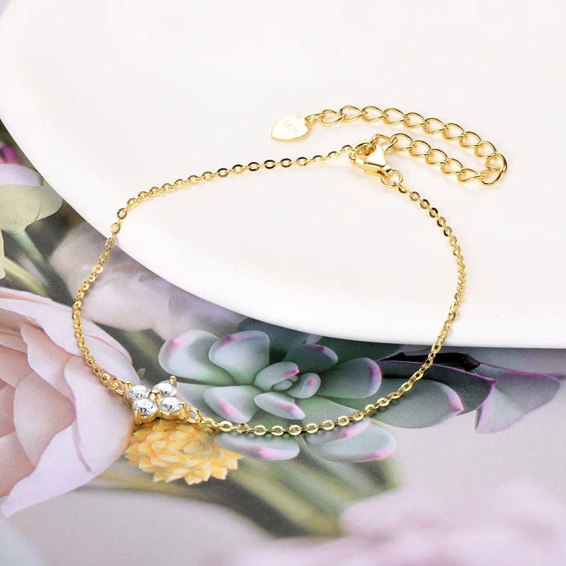 Sterling Silver Clover Jewelry Set