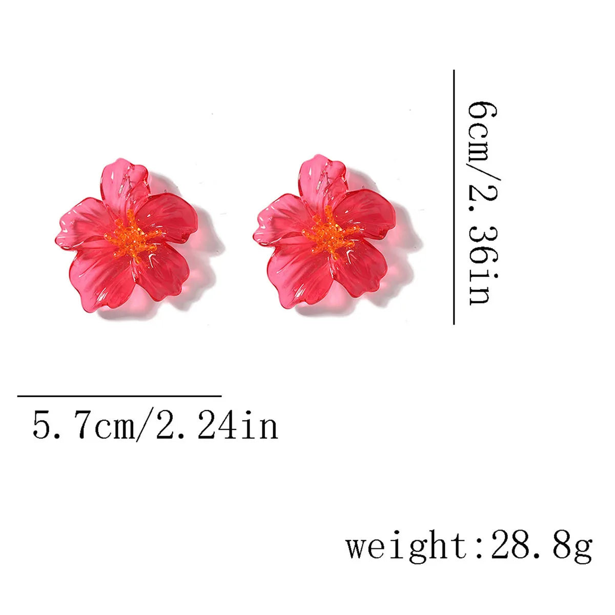 Women’s Resin Flower Earrings - Fashion Jewelry for Holidays