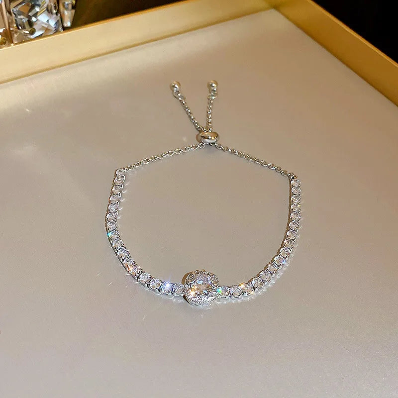 Gold-Plated Rhinestone Bracelet