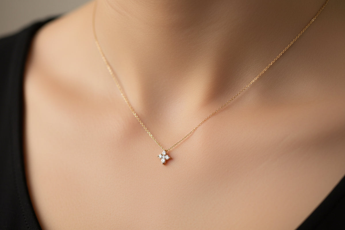 Women's 925 Sterling Silver Sparkle Necklace