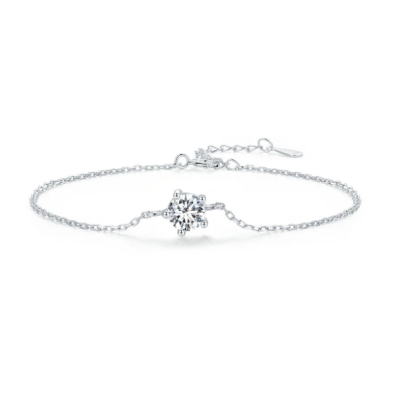 Moissanite Charm Bracelet for Women