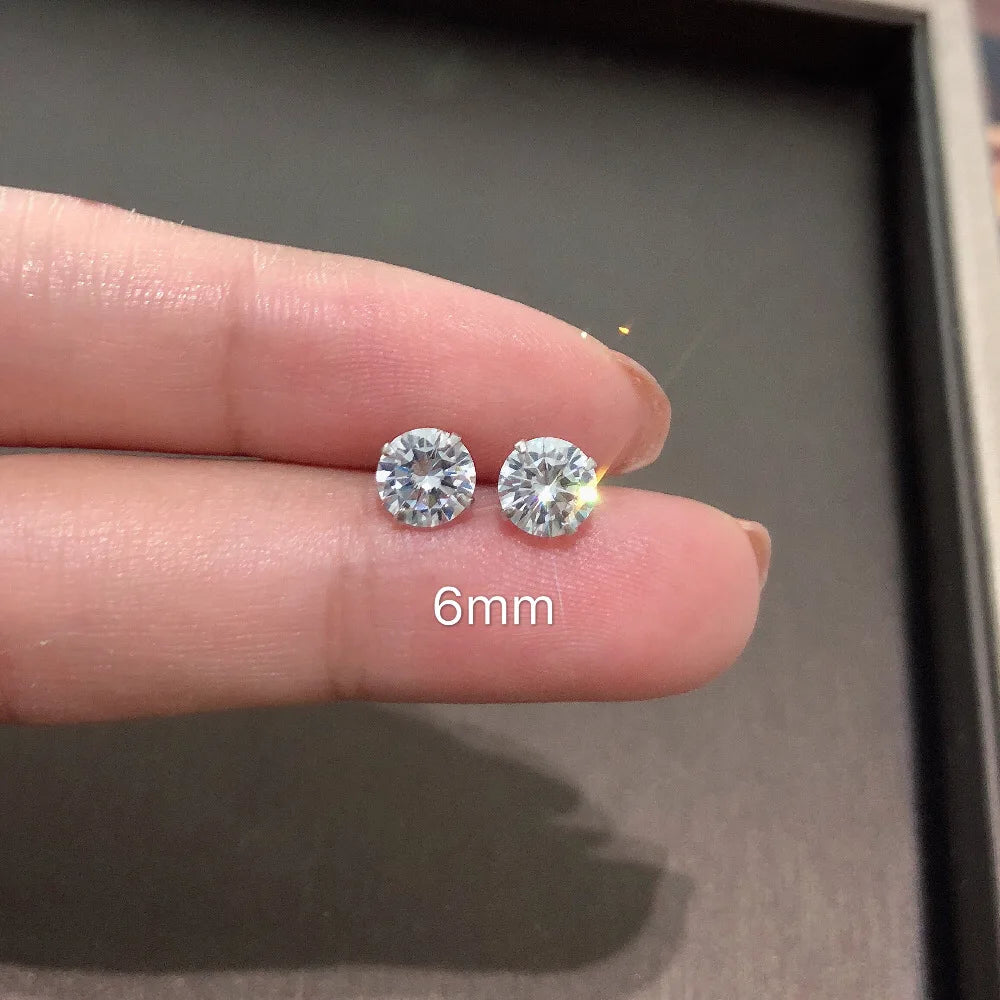 Sterling Silver Dainty Crystal Studs for Women