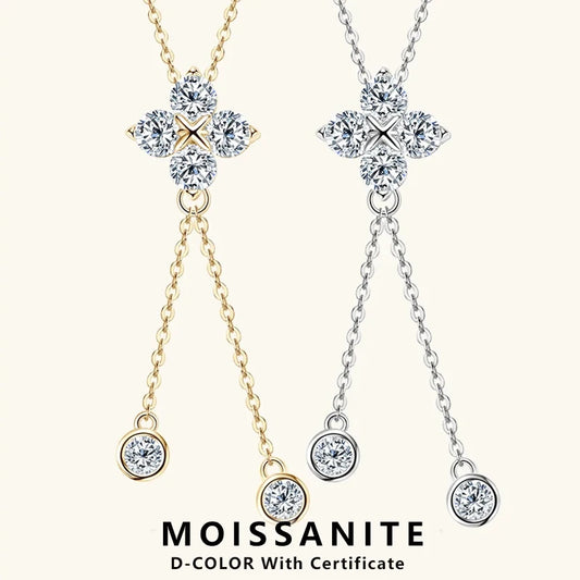 Women’s Moissanite Flower Necklace