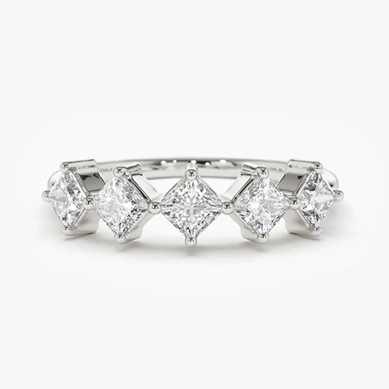 Elegant Princess Cut Moissanite Ring for Women