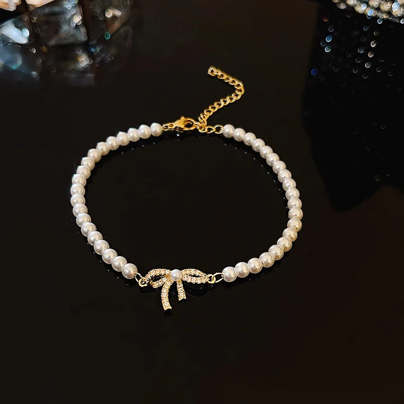 Gold-Plated Rhinestone Bracelet