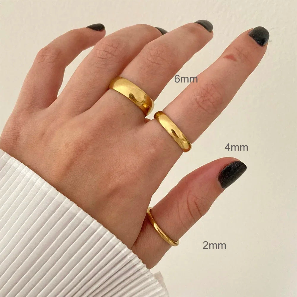 Unisex Minimalist Engagement Ring - Gold Plated