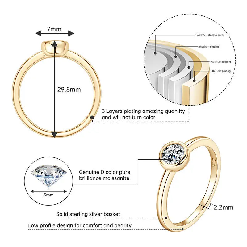 Wedding Moissanite Solitaire Ring