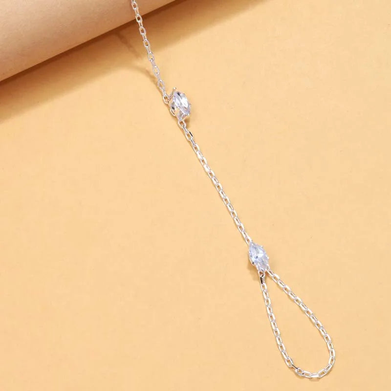 Simple Crystal Finger Bracelet