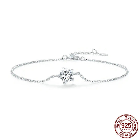 Moissanite Charm Bracelet for Women