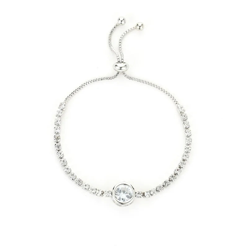 Gold-Plated Rhinestone Bracelet