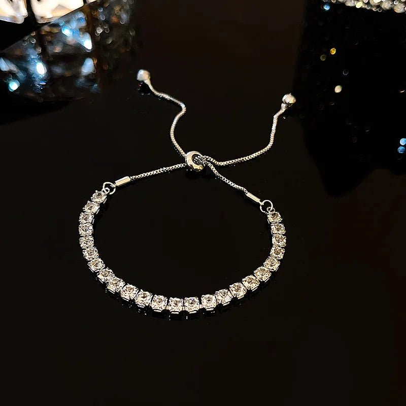 Gold-Plated Rhinestone Bracelet