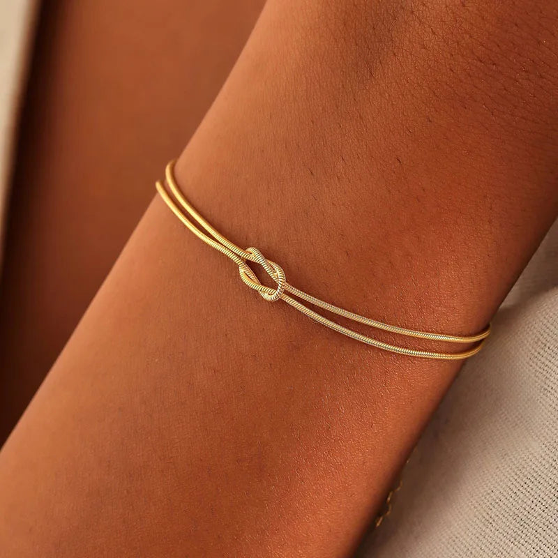 Love Knot Gold Bracelets