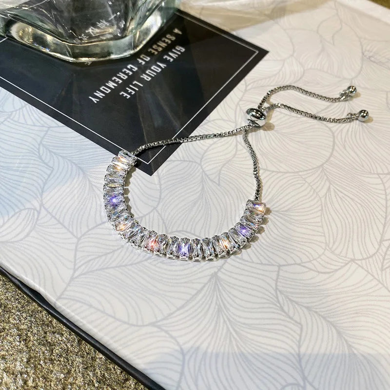 Gold-Plated Rhinestone Bracelet