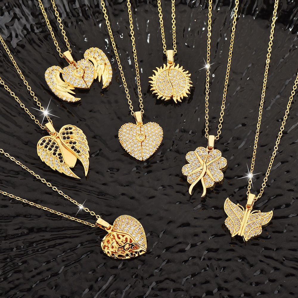 Engraved Heart Pendant for Mom & Grandma